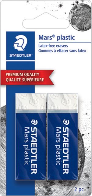 ERASER 2PK MARS PLASTIC