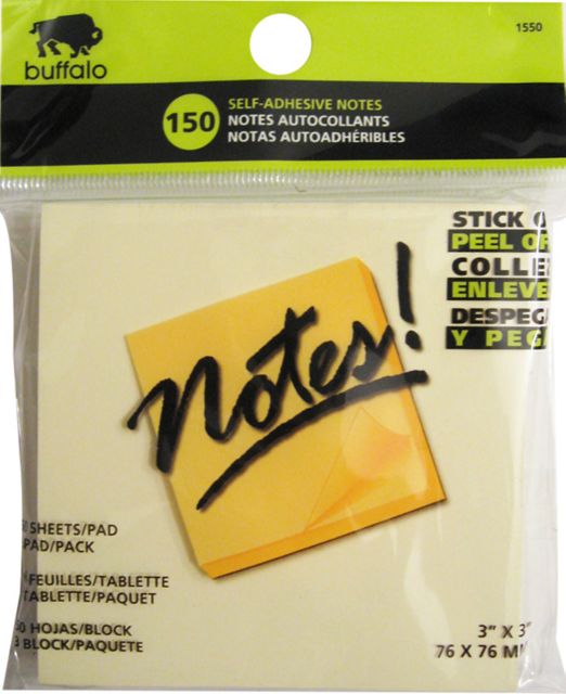 ADHESIVE NOTES 3x3 YELLOW 150