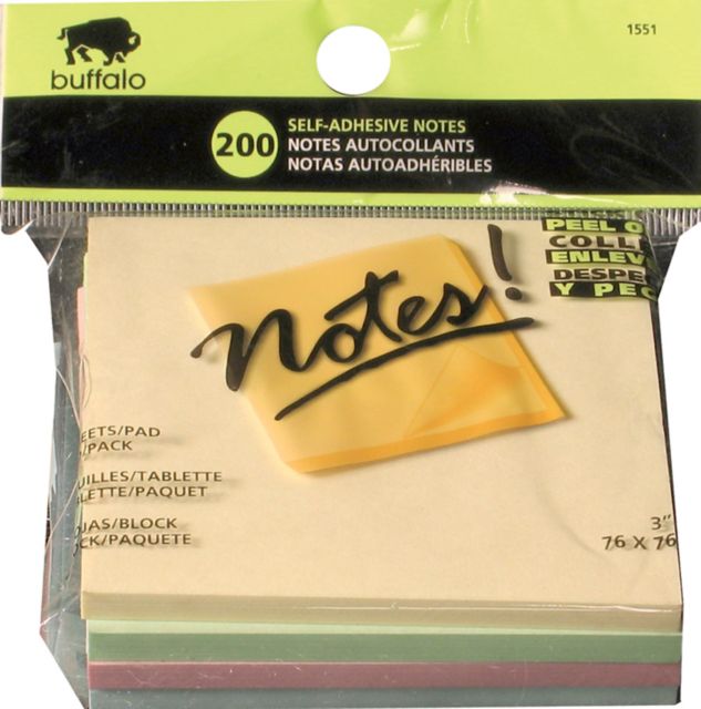 ADHESIVE NOTES 3x3 PASTEL 200