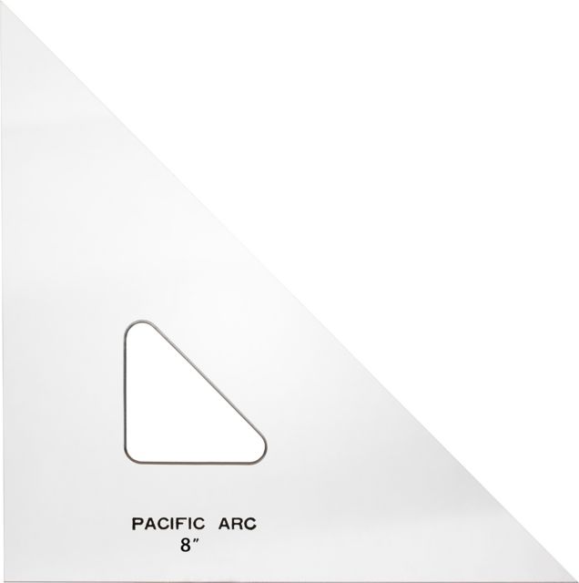 TRIANGLE ACRYLIC CLEAR 45/90 8IN