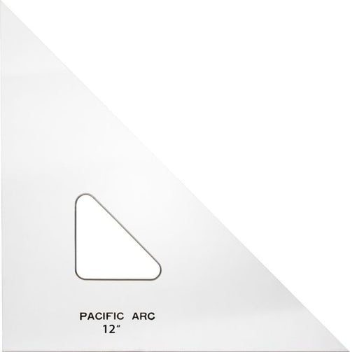 TRIANGLE ACRYLIC CLEAR 45/90 12IN