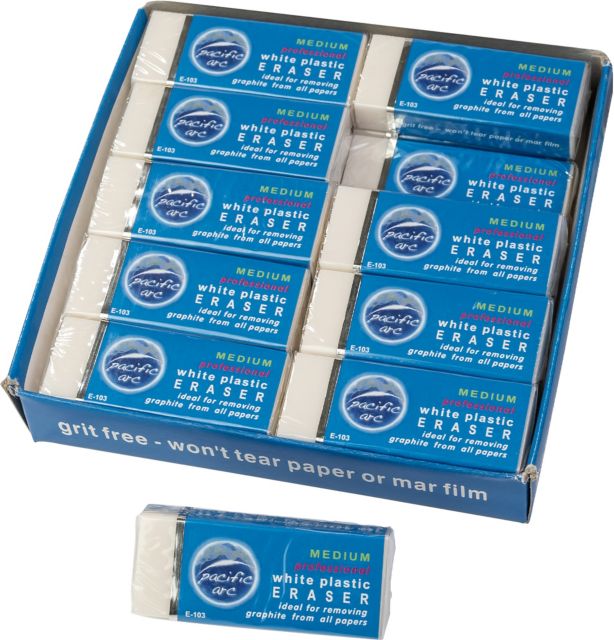 ERASERSOFT WHITE VINYL BOX OF 20