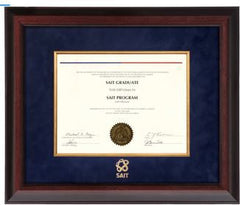 Southern Alberta Institute of Technology Suede Mat 15 in. x 18 in. Executive Diploma Frame