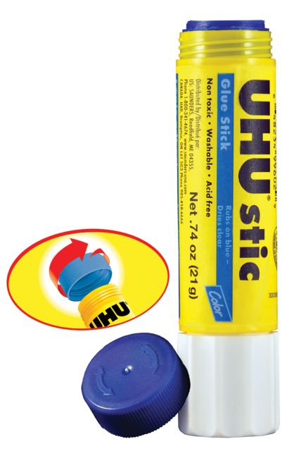 UHU GLU STIC LG .74OZ BLUE