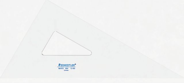 TRIANGLE 12 30/60DEGR CLEAR