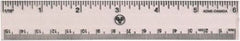 RULER 6 CLEAR PLASTIC